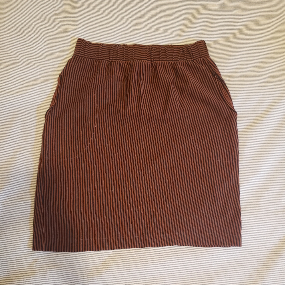 Vintage striped jersey mini skirt